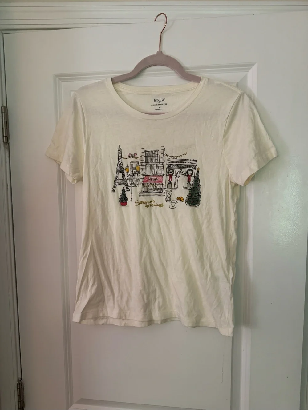 j crew holiday tshirt size M
